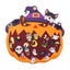 Halloween Felt Pumpkins,3D DIY Pumpkin Set with Detachable Ornaments Carousel 3