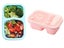 2X 2 Compartments Collapsible Silicone Lunch Box Leakproof Food Storage Box Carousel 1