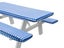 Set of 3Pcs Tablecloth and Bench Seat Covers for Outdoor Garden Bench Blue Carousel 1