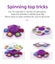 2PCS Octopus Pop Fidget Spinners Face-Changing Autistic Anti-Anxiety Relief Toys Carousel 7