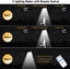 COB 200 LED Solar Powered PIR Motion Sensor Security Wall Light With Remote Carousel 5