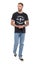 Avenged Sevenfold T Shirt Band Logo new Official Mens Black Snow Wash Carousel 2
