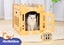 Cat House Rabbit Hutch Pet Scratcher Indoor Bunny Cage Kitten Castle Condo Cave Carousel 3