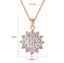 Necklace CZ Flower Pendant Necklace for Women Rose Gold Plated Carousel 5