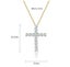 CZ Gold Cross Pendant Necklace Genuine 18KGP Yellow Gold / Christmas Gift Carousel 5