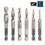Brand New 6Pcs Drill Tap Bit Set Spiral Tap Drill Bit Screw Set *Clearance* Carousel 10