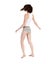 15 Pairs X Bonds Womens Cottontail Midi Underwear White/Charcoal Stripes Carousel 6