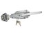 Coolroom Door Latch with Lock & Push Release + 2x 280mm Hinges Chrome Aluminium Carousel 2