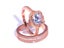 Engagement Rings Set / 18KGP Rose Gold Carousel 4