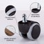 5pcs Replacement Office Chair Casters for Hardwood and Carpet Floors Carousel 11