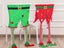 2Pcs Christmas Chair Back Cover Xmas Long Leg Elf Chair Back Cover Carousel 1