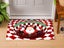 50x80cm Christmas 3D Vortex Optical Illusion Doormat Visual Door Mat Red Plaid Carousel 1