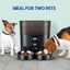Automatic Pet Cat Dog Feeder Auto Dual Bowls Timed Food Dispenser 6L Petscene Carousel 11