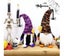 Witch Gnomes Plush Halloween Decorations with Spider Bat Ornaments Scan Set of 2 Carousel 14