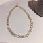 Necklace Crystal Pearl Necklace Yellow Gold Plated Choker Carousel 6