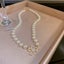 Necklace Crystal Pearl Flower Pendant Necklace Yellow Gold Plated Carousel 2