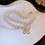 Necklace Crystal Pearl Flower Pendant Necklace Yellow Gold Plated Carousel 3