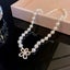 Necklace Crystal Pearl Flower Pendant Necklace Yellow Gold Plated Carousel 4