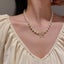 Necklace Crystal Pearl Flower Pendant Necklace Yellow Gold Plated Carousel 5