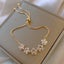 Bracelet Adjustment Flower Design Cubic Zirconia Platinum Yellow Gold Plated Carousel 2