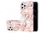 Finger Ring Kickstand Case Cover for iPhone 12 / 12 Pro Marble & Flower Carousel 1