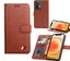 Oppo Reno8 5G full grain finish pu leather wallet case card & stand brown Carousel 1