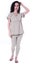 Moomaya Women's Printed Nightwear Set Pyjama Cotton Jersey Sleepwear 2 Pcs Carousel 1