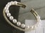 Bracelet CZ Pearl Yellow Gold Plated Adjustment Carousel 1