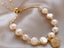 Bracelet CZ Baroque Pearl Yellow Gold Plated Adjustment Shell Design Pendant Carousel 1