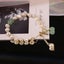 Bracelet Green Stone Quartz Baroque Pearls Platinum Yellow Gold Plated Carousel 2