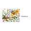 Cartoon Cat Playing Guitar Musical Note Wall Stickers / Decals For Kids Room Carousel 3