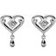 18K White Gold Crystal Heart Earrings "Elizabeth" Carousel 1
