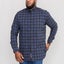 Duke D555 Mens Dovercourt Big Tall Buttoned Checkered Shirt - Blue Carousel 2