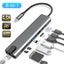 Type C To Multi Usb 3.0 4Khdmi Ethernet Rj45 Lan Adapter With Tfsd Slot 8 In 1 Carousel 2