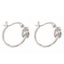 925 Sterling Silver Knotted Huggie Earrings "Kacee" (15mm) Carousel 1