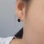 18K Gold Teardrop Black Onyx Stud Earrings "Abigail" Carousel 3