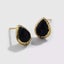 18K Gold Teardrop Black Onyx Stud Earrings "Abigail" Carousel 7
