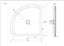 2 Meter HEIGHT 940X940mm Single Sliding Door Round Shower Carousel 3