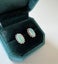 Vintage 14k White Gold 5.70ctw Oval Cabochon Opal & Diamond Halo Stud Earrings Carousel 2