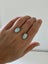 Vintage 14k White Gold 5.70ctw Oval Cabochon Opal & Diamond Halo Stud Earrings Carousel 11