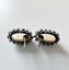Vintage 14k White Gold 5.70ctw Oval Cabochon Opal & Diamond Halo Stud Earrings Carousel 9