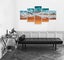 ON SALE FREE SHIPPING: Large 5 Piece Canvas Print - Winding waves Carousel 3