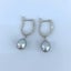 925 Sterling Silver Pearl Huggie Earrings "Catherine" (Grey) Carousel 5