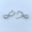 925 Sterling Silver Pearl Huggie Earrings "Catherine" (Grey) Carousel 4