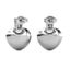 18K White Gold Heart Stud Crystal Earrings "Grace" Carousel 7