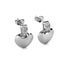 18K White Gold Heart Stud Crystal Earrings "Grace" Carousel 3