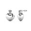 18K White Gold Heart Stud Crystal Earrings "Grace" Carousel 4