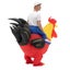 155-190cm Inflatable Christmas Rooster Halloween Costume Blow Up Suit Cosplay Carousel 3