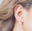 Stud Pearl White Gold Plated Geometric Design Earrings Carousel 3