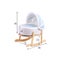 Wooden Boucle Bassinet Cat Cradle Cat Bed Soft Comfortable Princess Pink Carousel 3